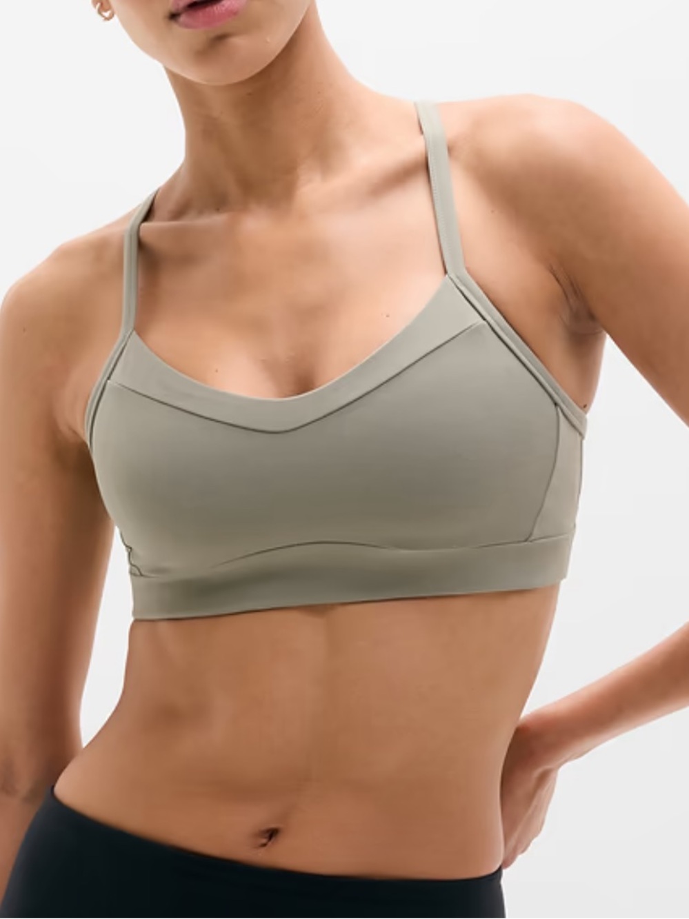 Athleta Scoop Bralettes in Willow and Dusty Rose